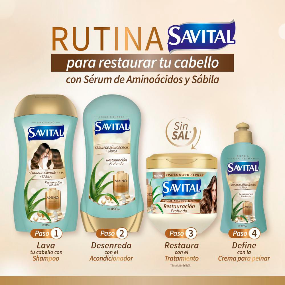 Shampoo SAVITAL aminoácidos (510  ml) img #5
