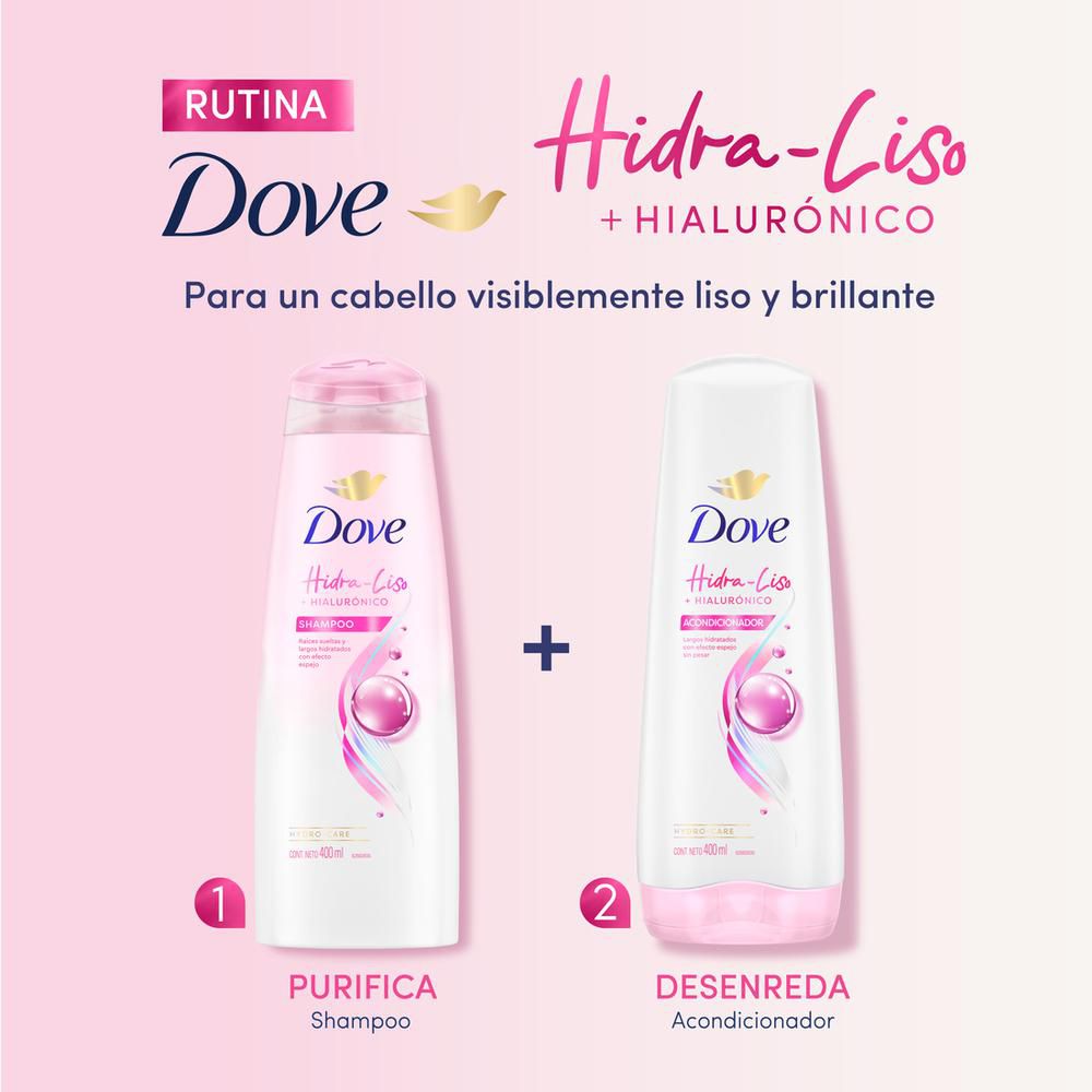 Shampoo DOVE hidra liso hialurónico (400  ml) img #5