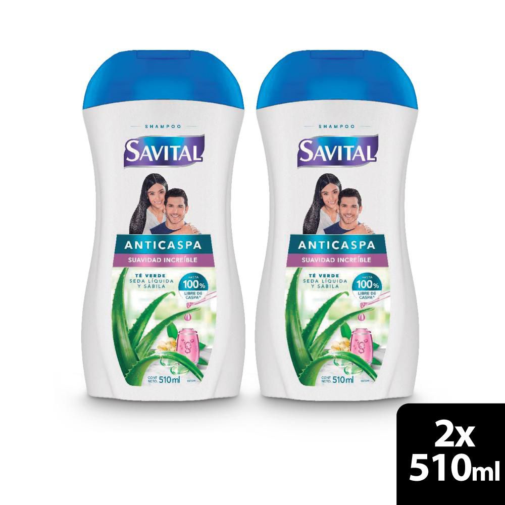 Shampoo SAVITAL anticaspa té y seda (1020  ml) img #1