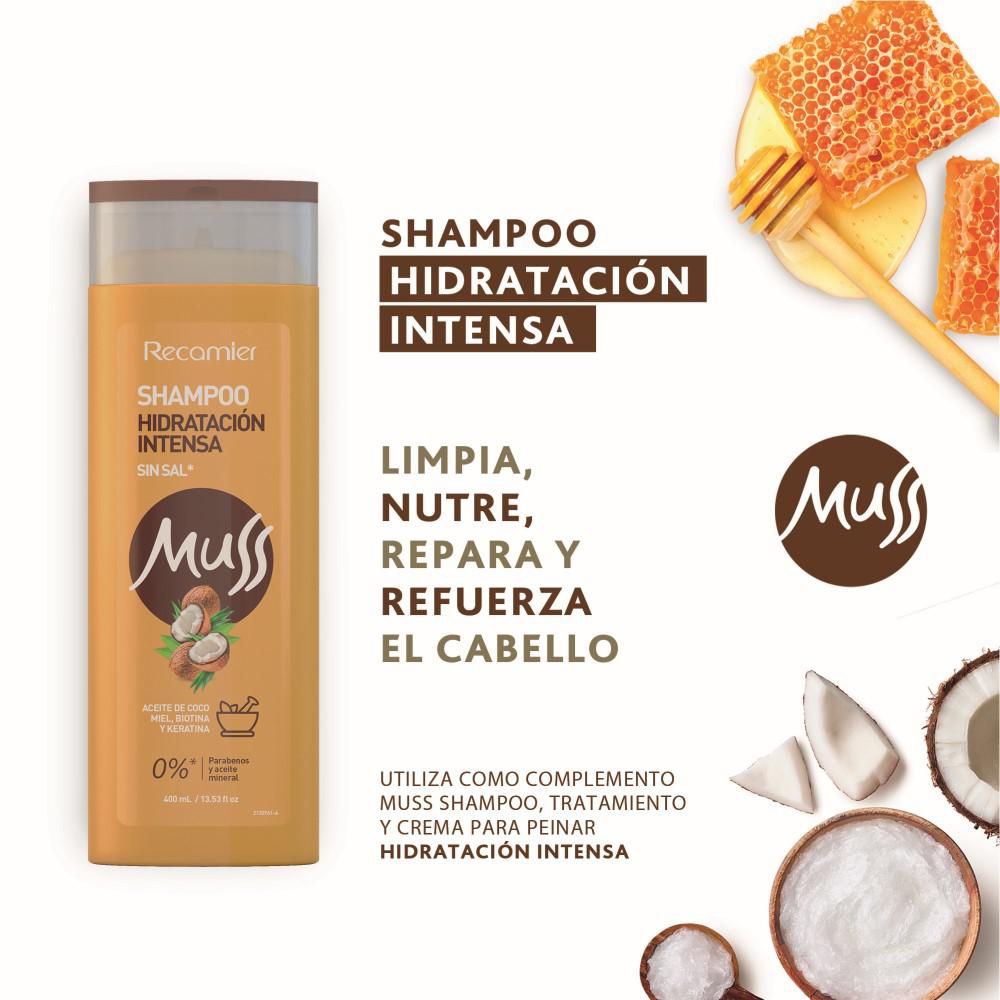 Shampoo MUSS hidratación intensa (400  ml) img #2