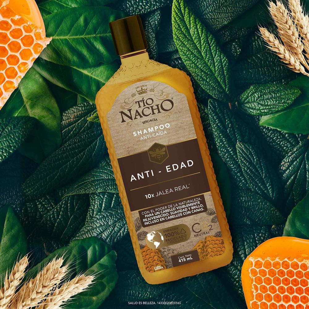 Shampoo TIO NACHO jalea real antiedad jalea real (415  ml) img #6