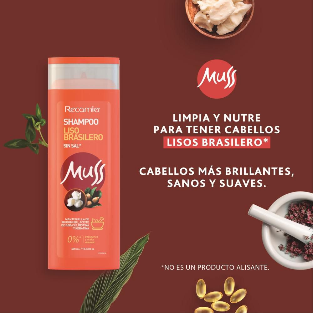 Shampoo MUSS liso brasilero (400  ml) img #2