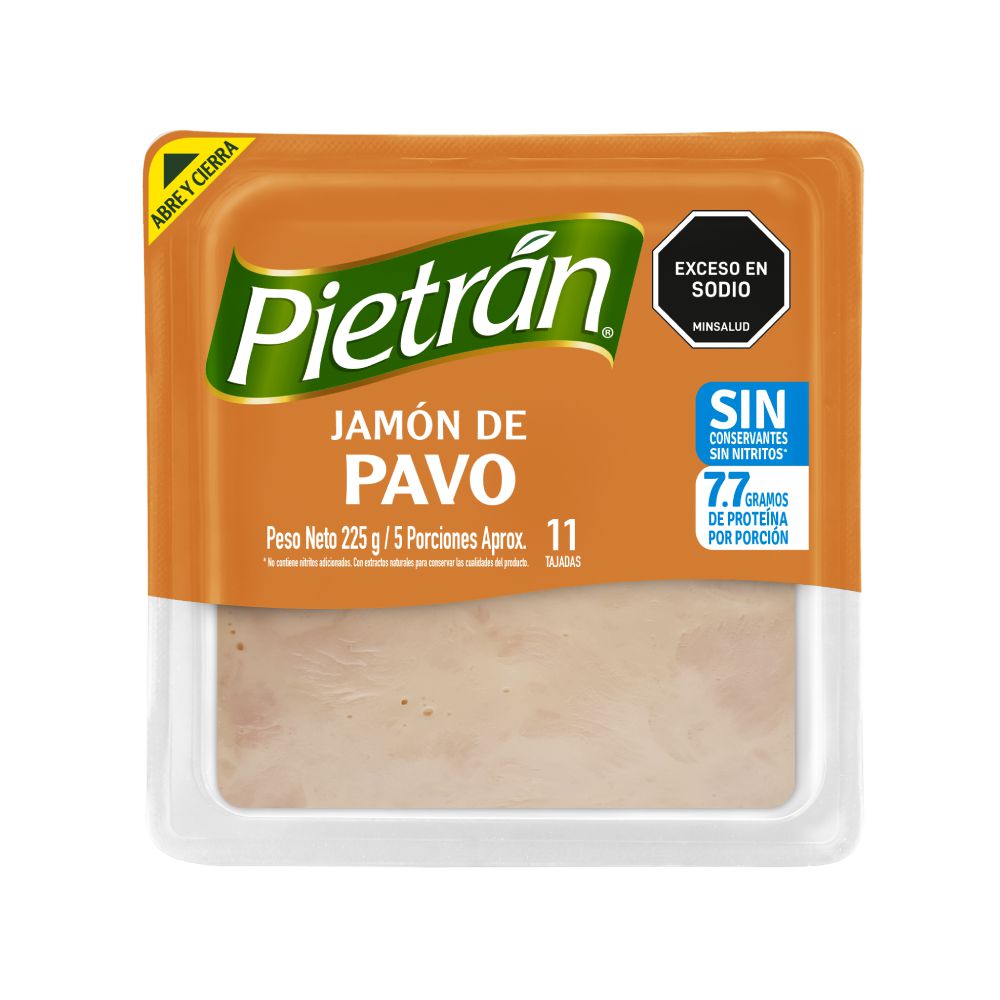 Jamón de pavo PIETRAN sin conservantes (225  gr) img #1