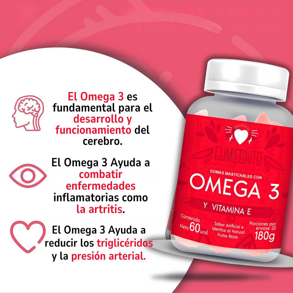 Omega 3 Vitaminas E Gomitas img #3
