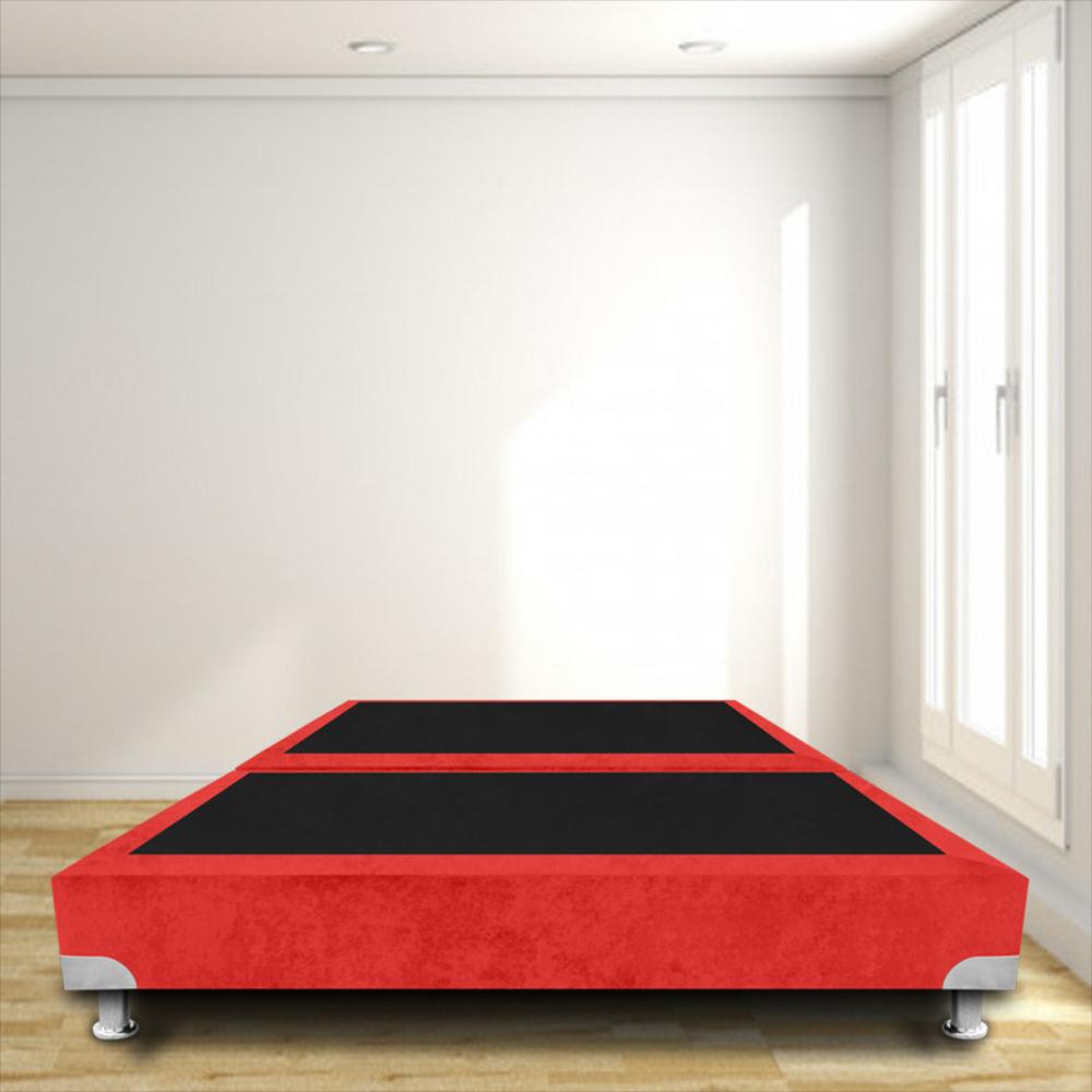 Base Cama Magic Class Boston Dividida 160X190 Ecocuero Rojo img #1