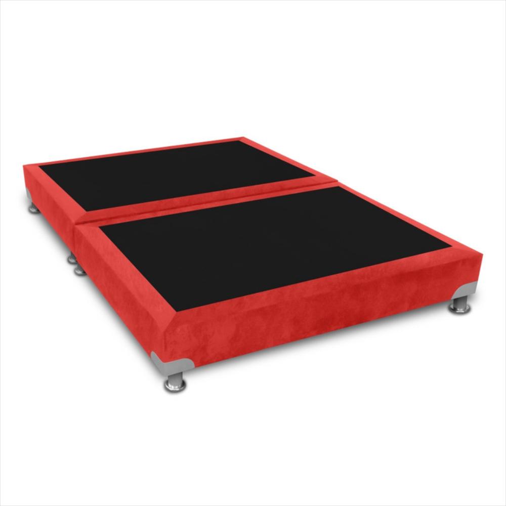 Base Cama Magic Class Boston Dividida 160X190 Ecocuero Rojo img #3