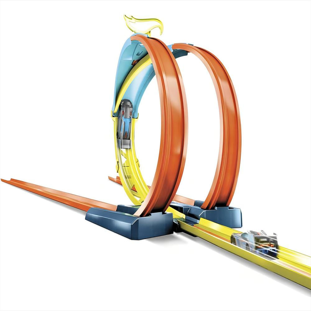 Set Hot Weels Track Builder Pack Doble Loop + Auto Mattel img #5