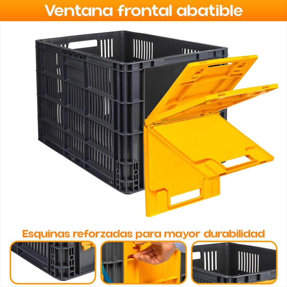 Canastilla Plástica Multiusos Con Ventana Frontal Perforada img #2