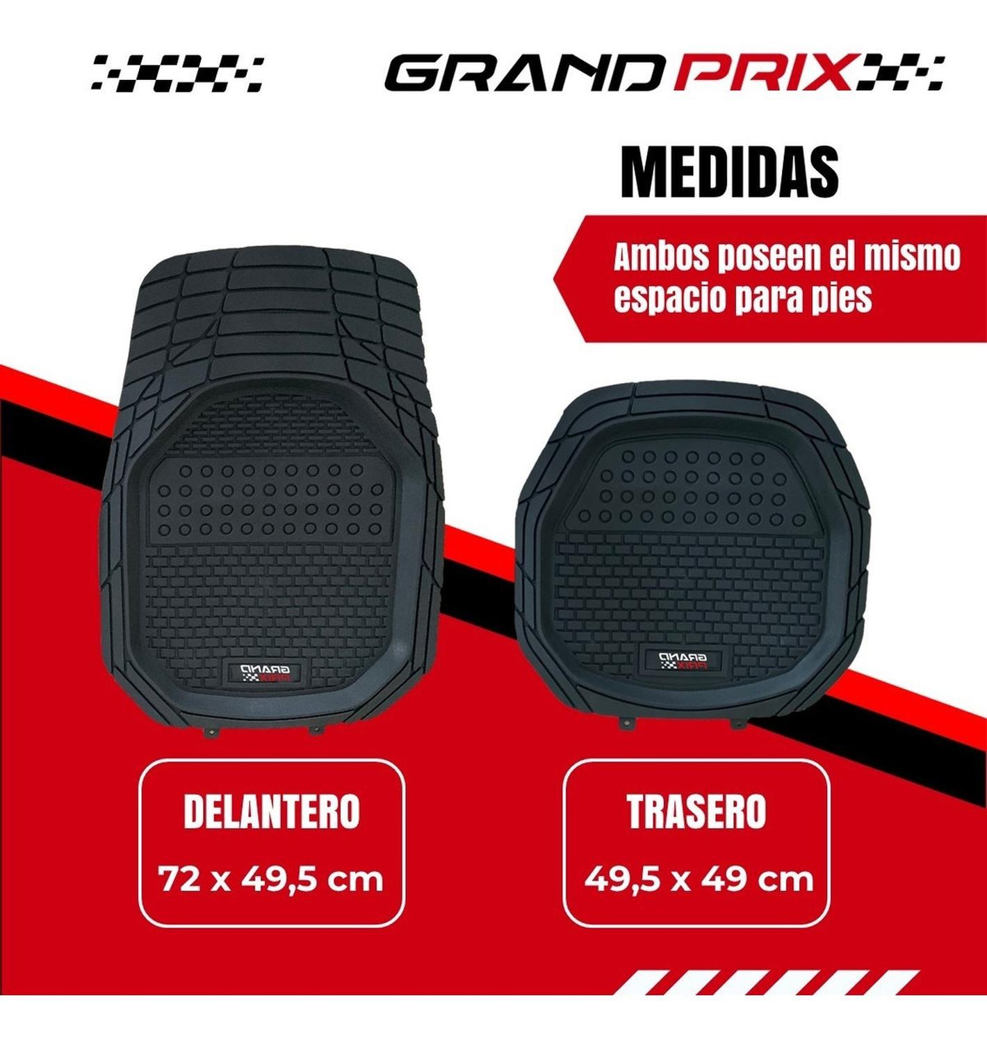 Tapete Carro Grand Prix Universal Ajustable Caucho Set De 4 img #6
