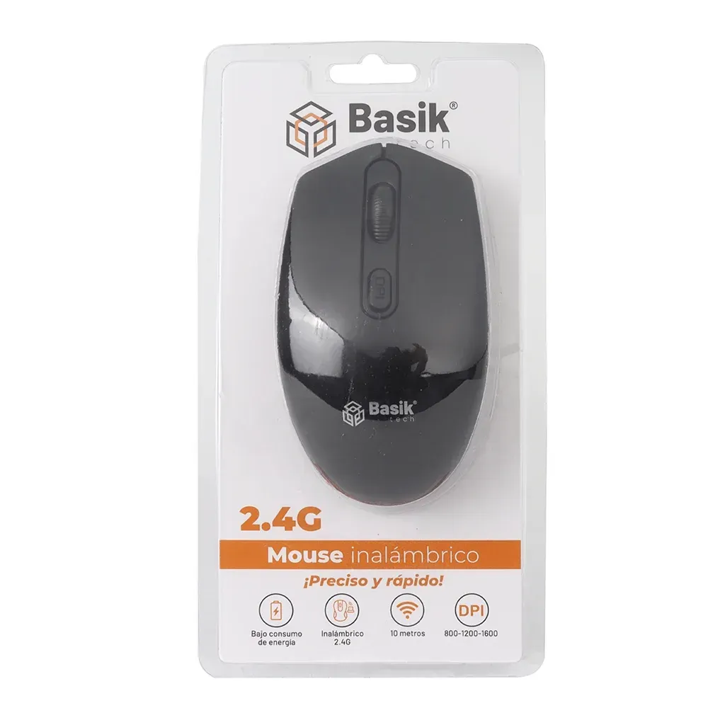 Mouse Inalámbrico Basik Tech BSK-T2 Negro 80263 img #5