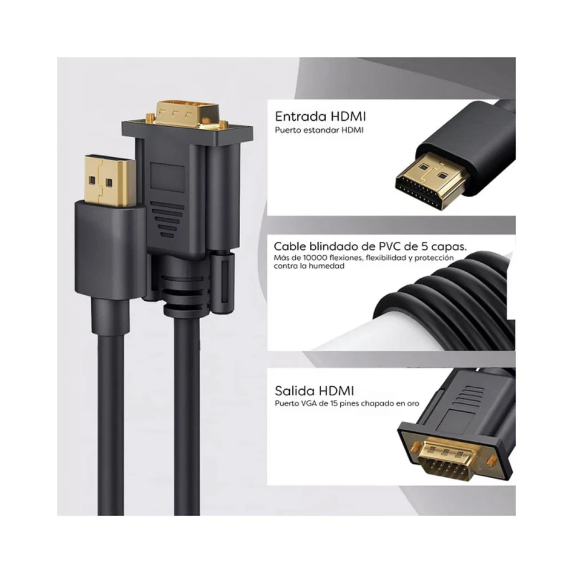 Cable Usb 3.1 Tipo C A Hdmi De 2 Mts 16179 img #6