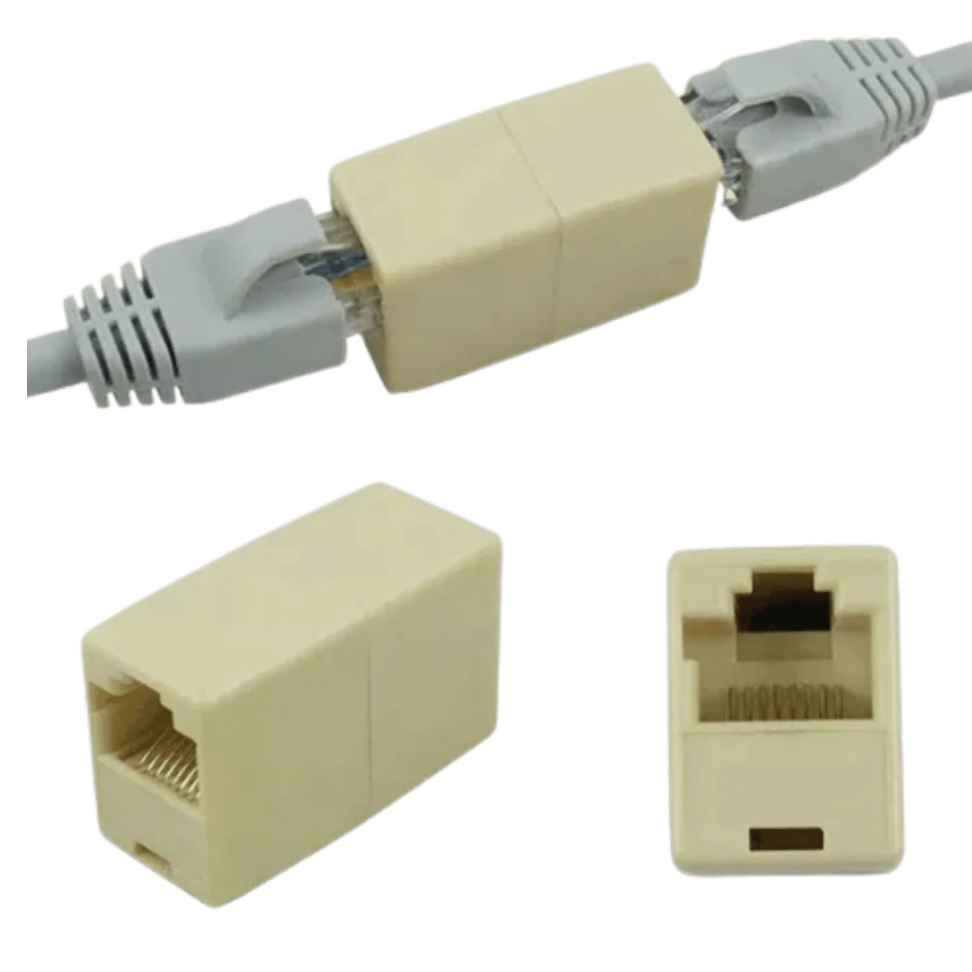 Adaptador unión RJ-45 hembra a hembra CAT 5 y 6 img #1