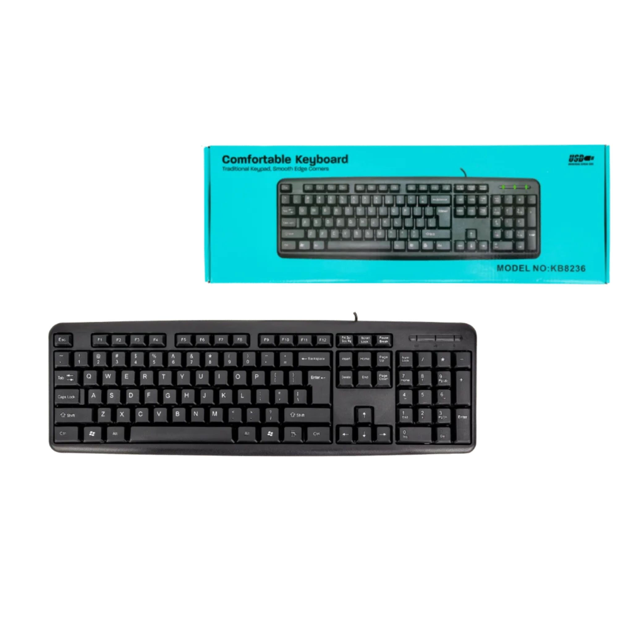 Teclado Usb Pc Comfort Kb8236 11313 img #1