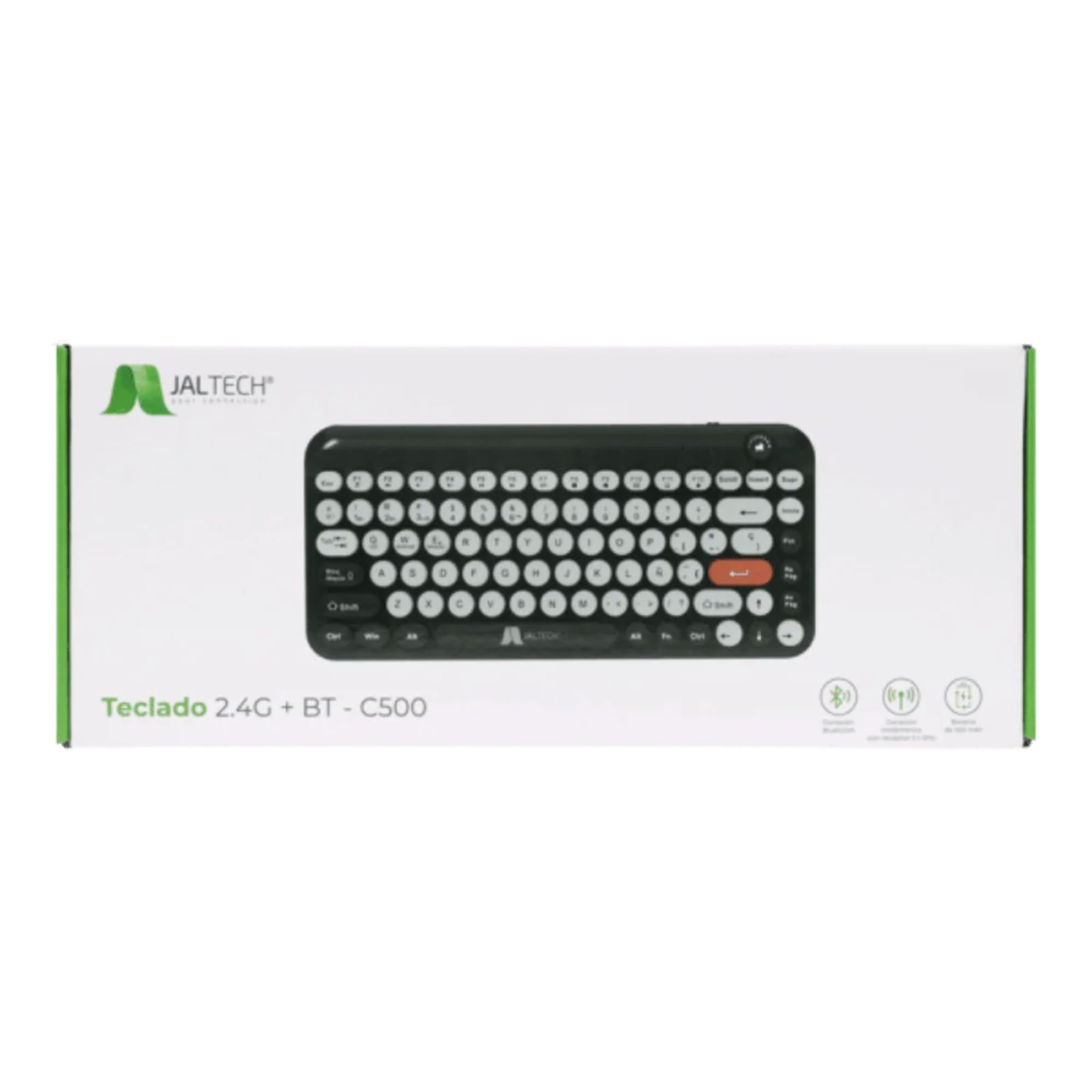 Teclado Inalámbrico 2.4g + Bt – C500 Negro 11731 img #8