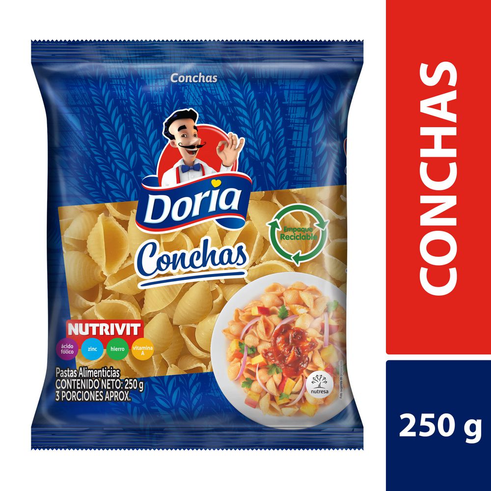 Pastas DORIA corriente conchas (250  gr) img #1