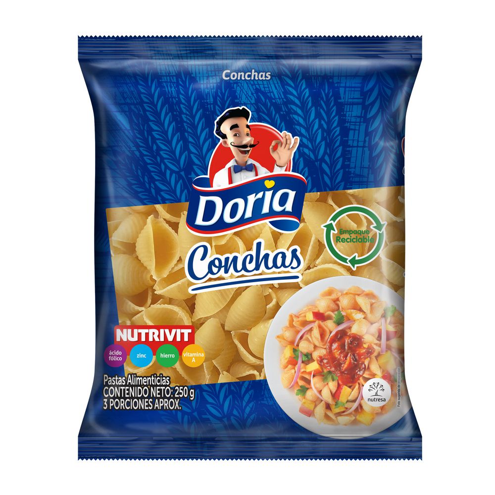 Pastas DORIA corriente conchas (250  gr) img #2