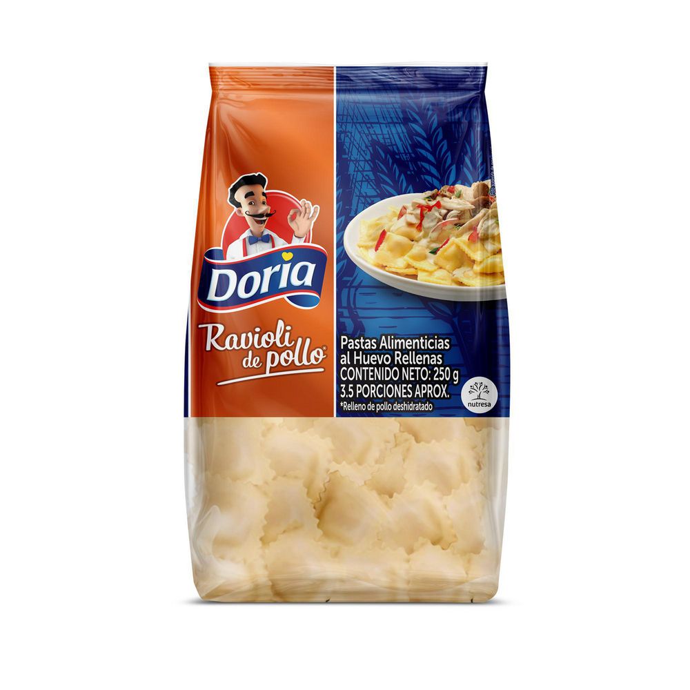 Pastas DORIA ravioli rellenos de pollo (250  gr) img #1