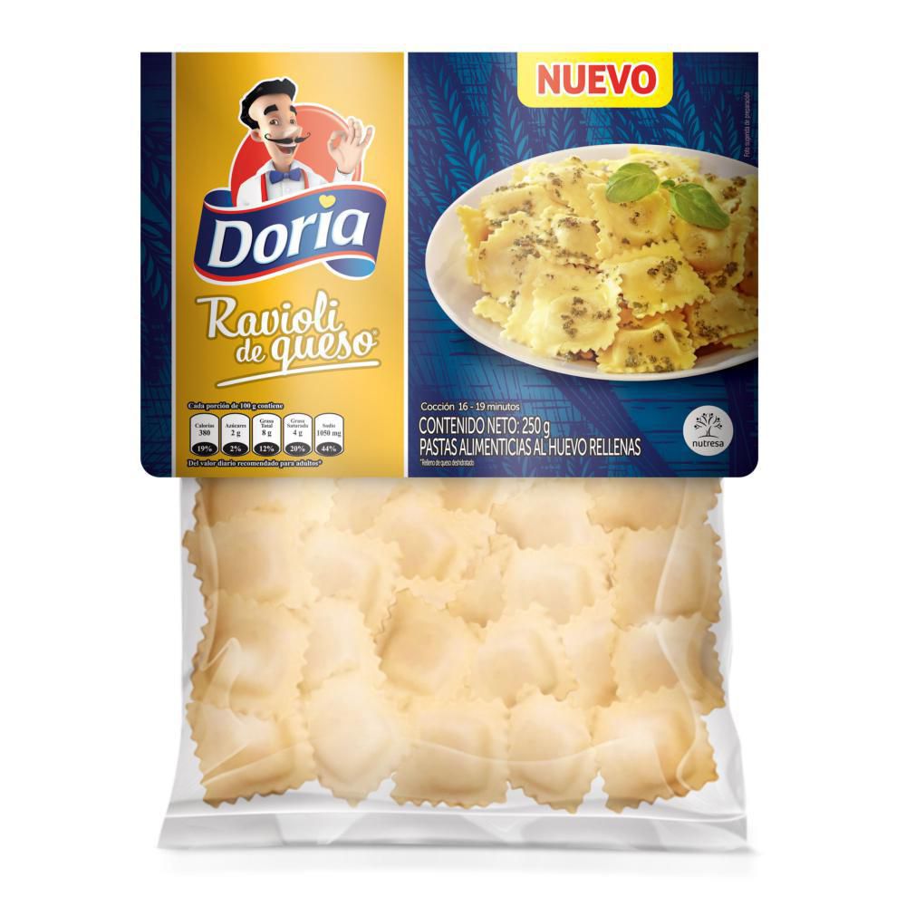 Pastas DORIA ravioli rellenos de queso (250  gr) img #1