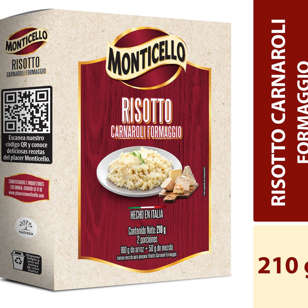 Arroz MONTICELLO carnaroli formagi (210  gr) img #1
