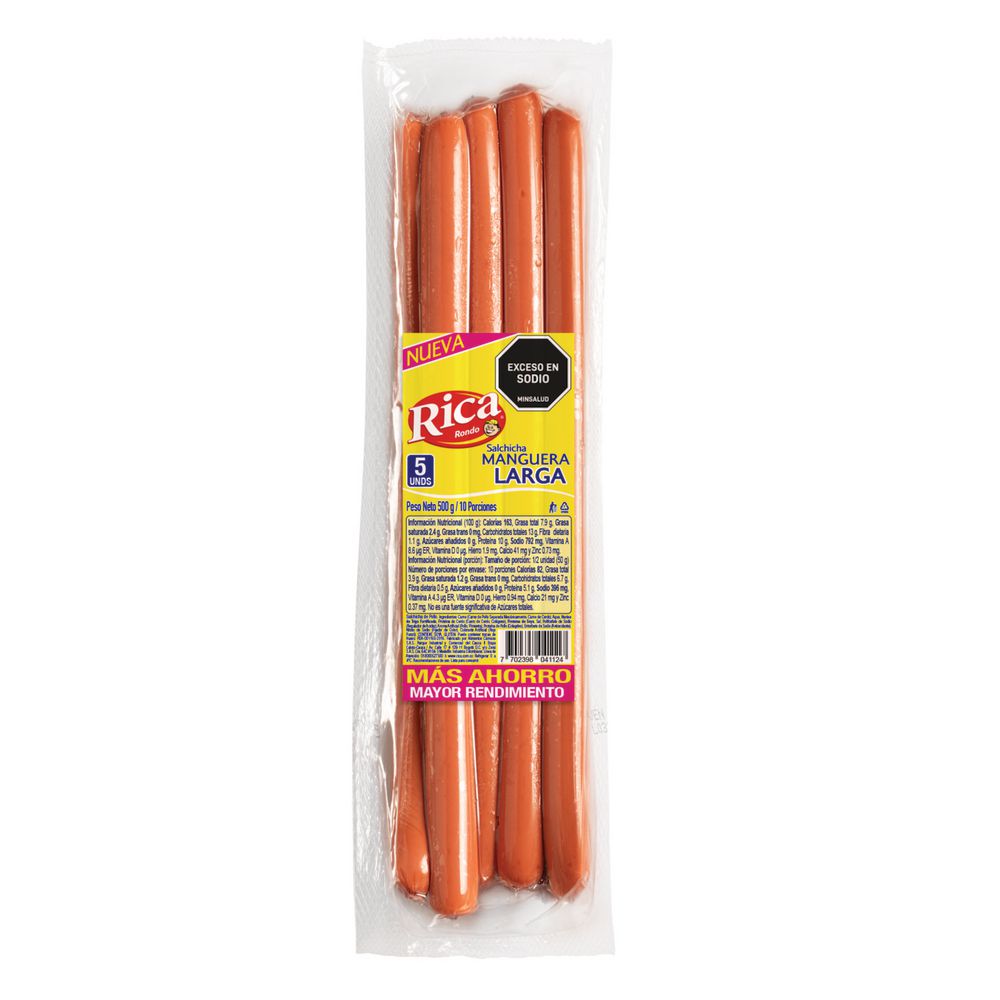 Salchicha RICA manguera x5und (500  gr) img #2