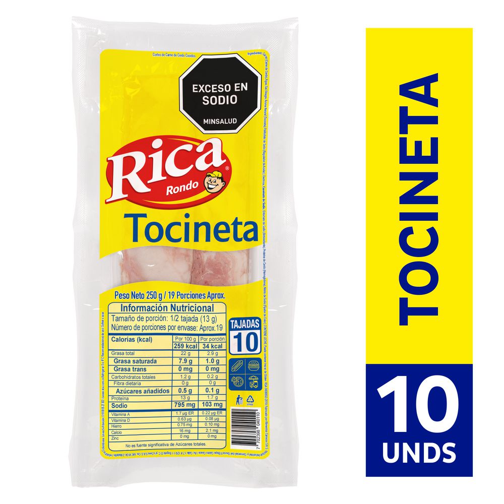 Tocineta RICA porcionada (250  gr) img #2