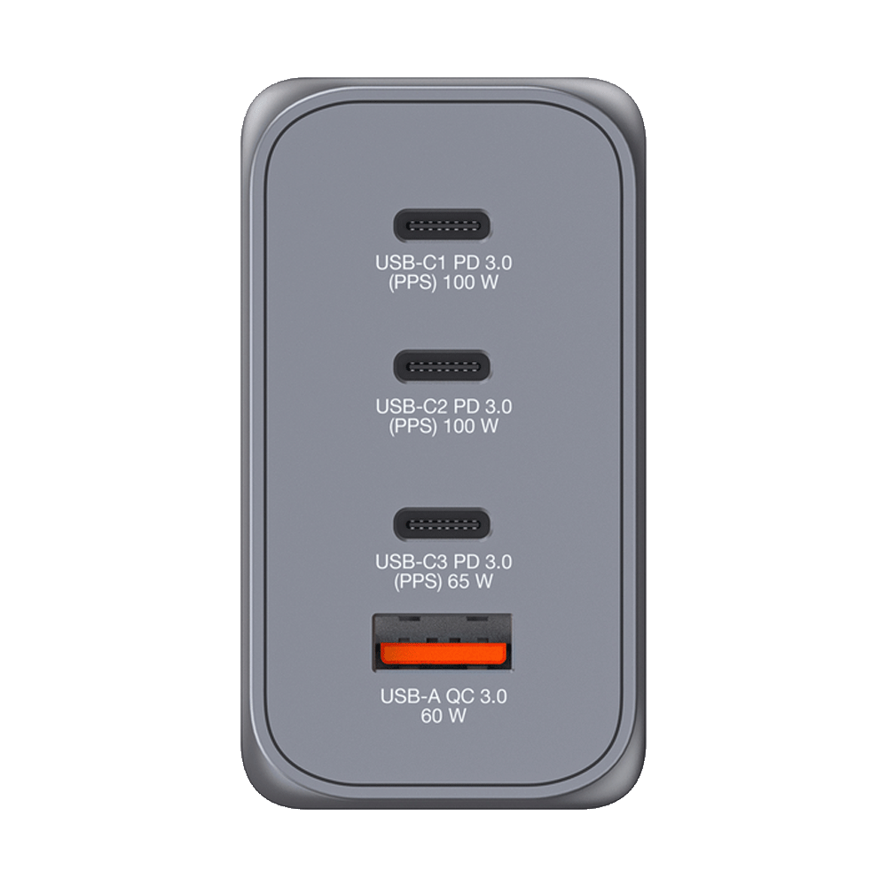 Cargador de Pared Verbatim GaN 200W 4 Puertos Gris img #3