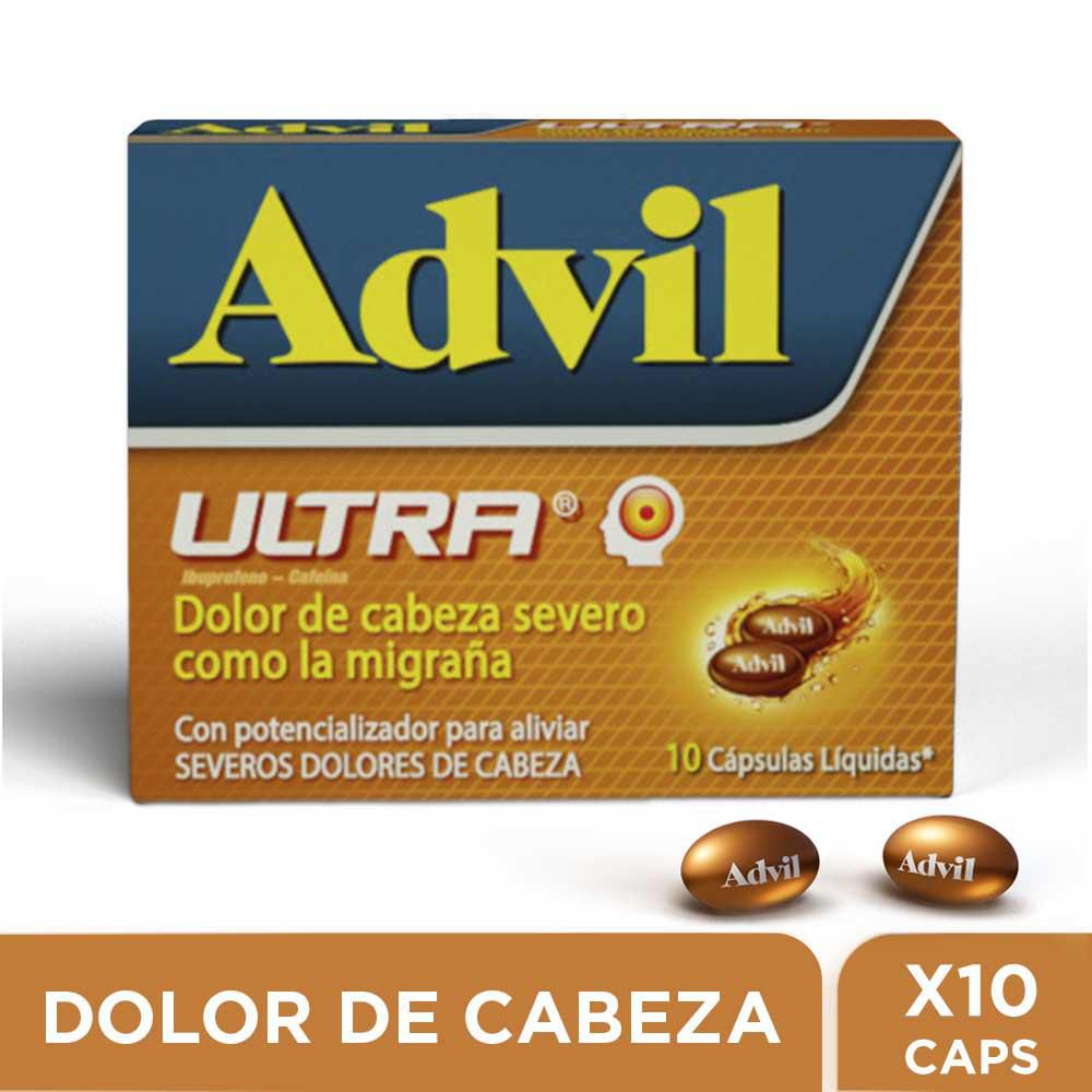Cápsulas ADVIL ultra severos dolores de cabeza (10  und) img #1