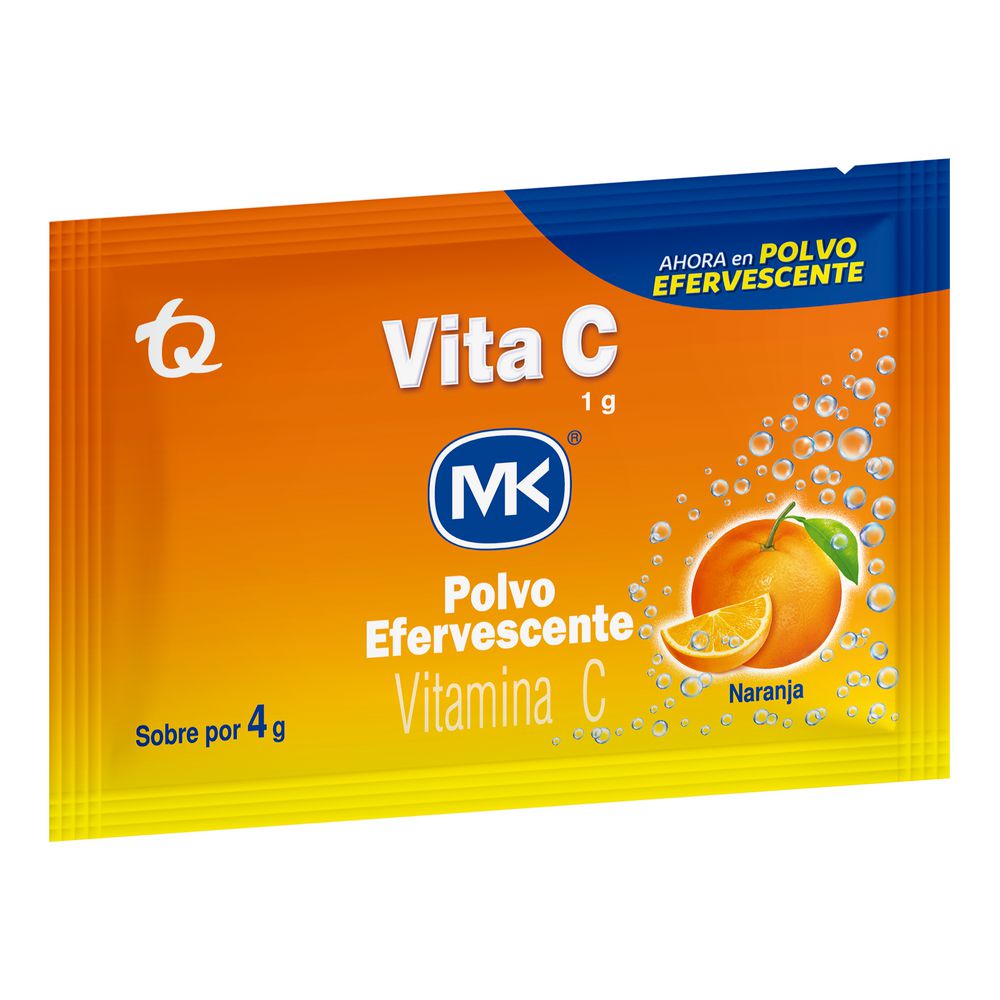 Suplemento vitamínico  VITAMINA C MK efervescente sobres sabor naranja (10  und) img #3