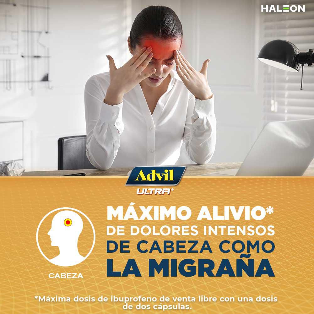 Cápsulas ADVIL ultra severos dolores de cabeza (20  und) img #2