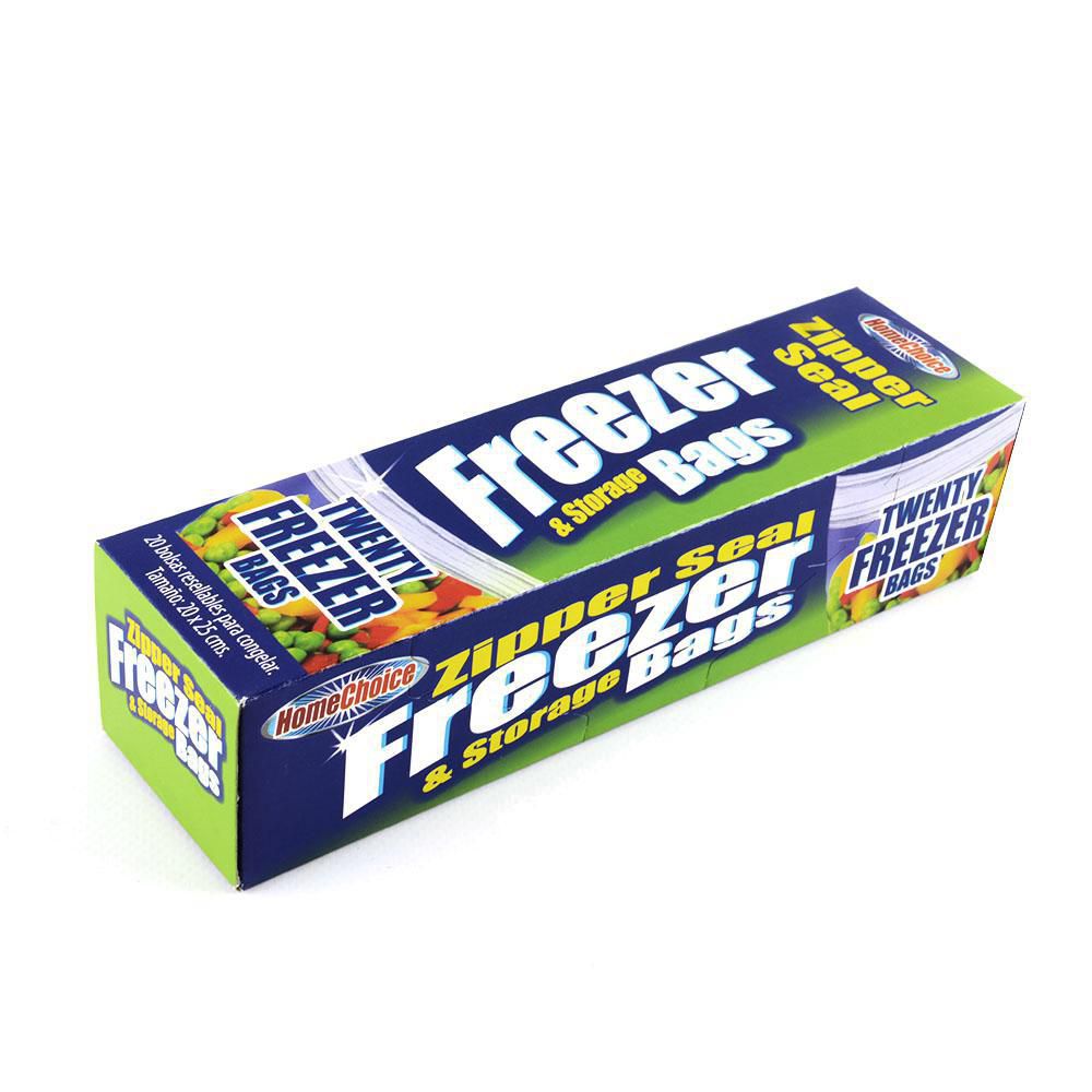 Bolsas resellables HOMECHOICE MARCA EXCLUSIVA para congelar 20x25 cm img #2