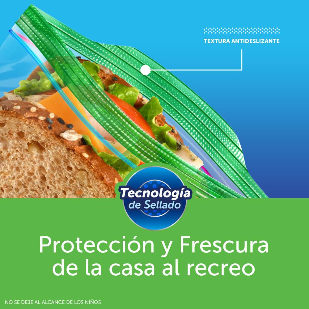 Bolsa para sándwich ZIPLOC abre fácil   20x14.9 cm img #5