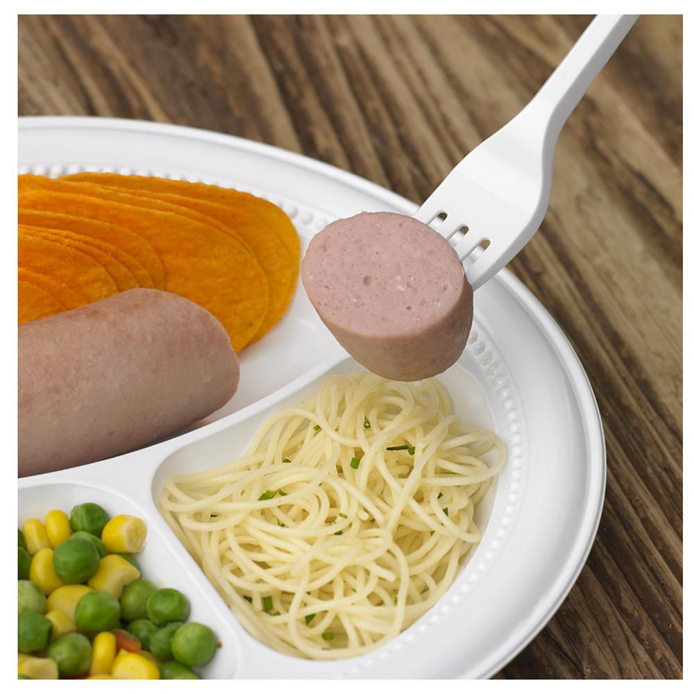 Tenedores desechables TAMI blancos resistentes img #3