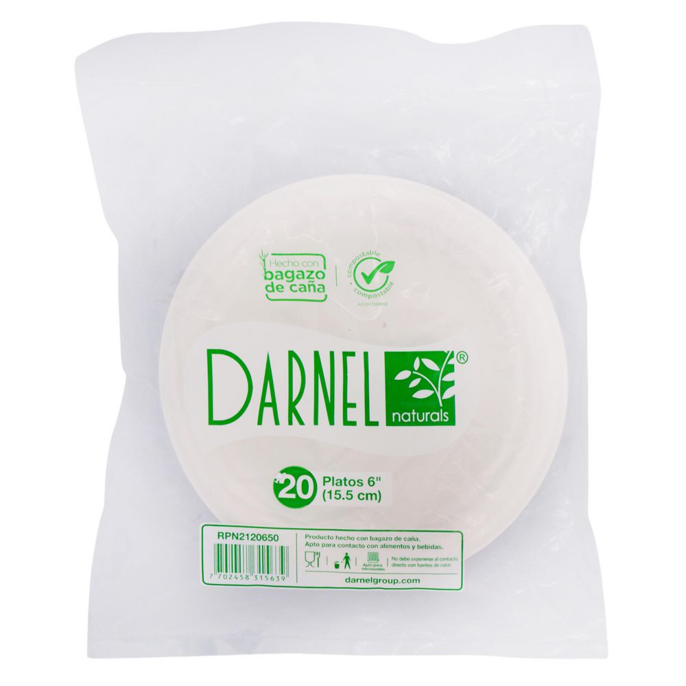 Platos desechables DARNEL natural 15.5 cm img #1