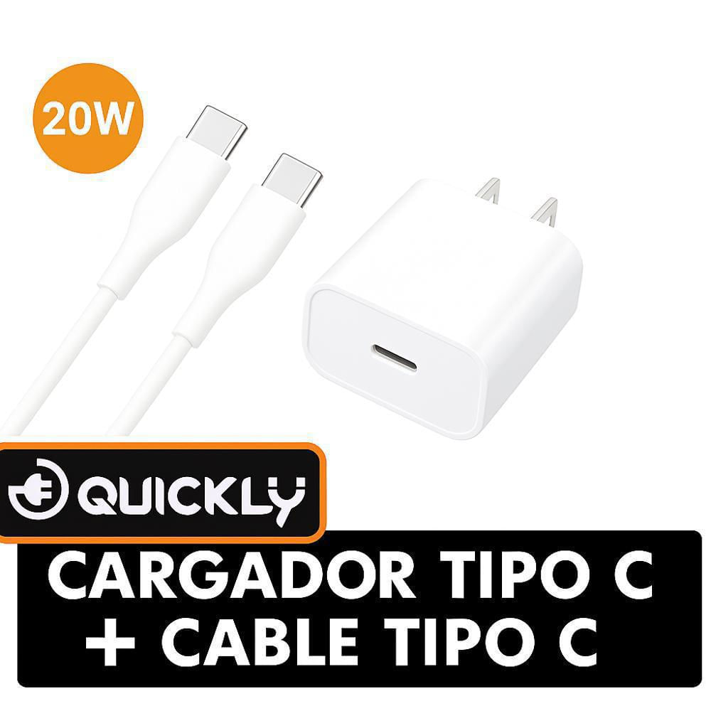 Cargador 20W + Cable Tipo C Quickly img #1