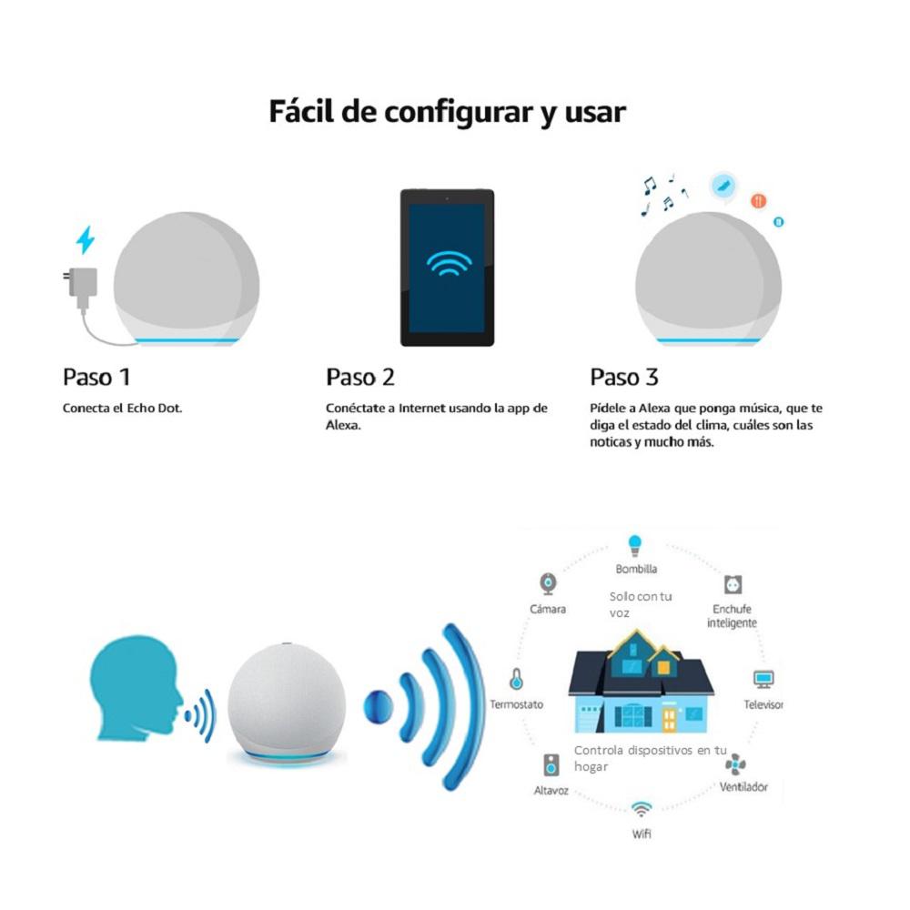 Echo Dot 5Th Alexa Parlante Inteligente Amazon Blanco img #4