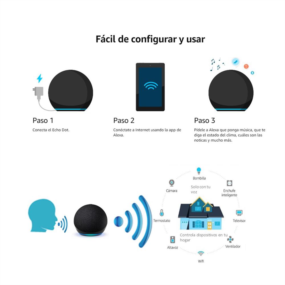 Echo Dot 5Th Alexa Parlante Inteligente Amazon Negro img #4