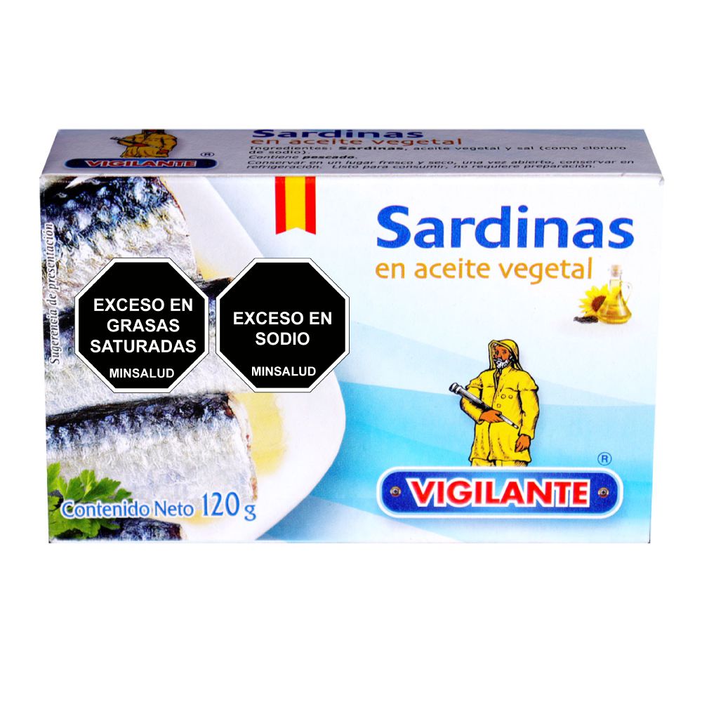 Sardinas VIGILANTE en aceite vegetal (88  gr) img #1