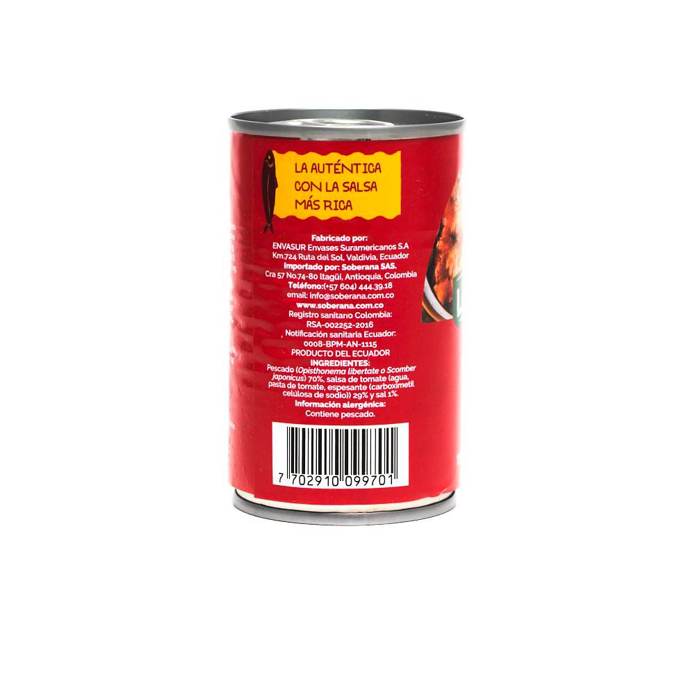 Atún LA SOBERANA en salsa de tomate (108.5  gr) img #2