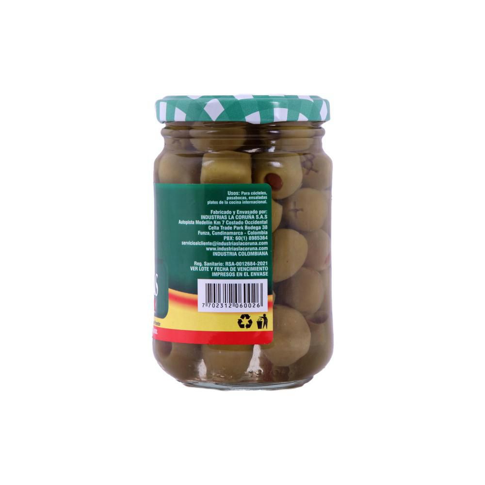 Aceitunas LA CORUNA rellenas con pimentón (140  gr) img #3