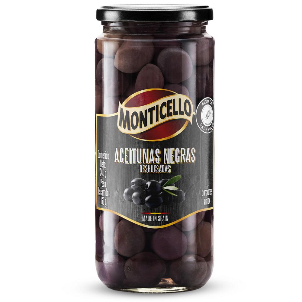 Aceitunas MONTICELLO negras premium (160  gr) img #3