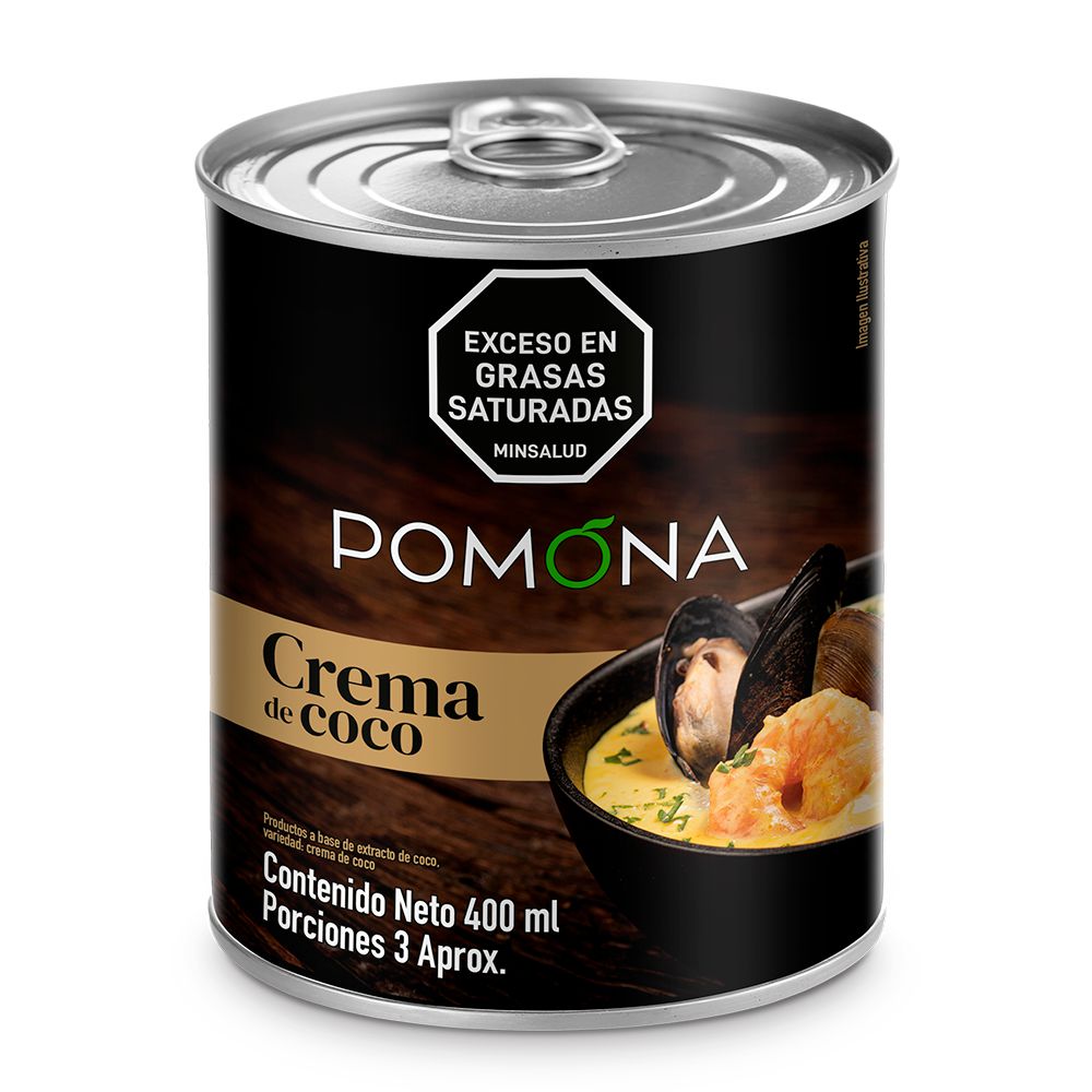Crema de coco Pomona en lata (400  ml) img #1