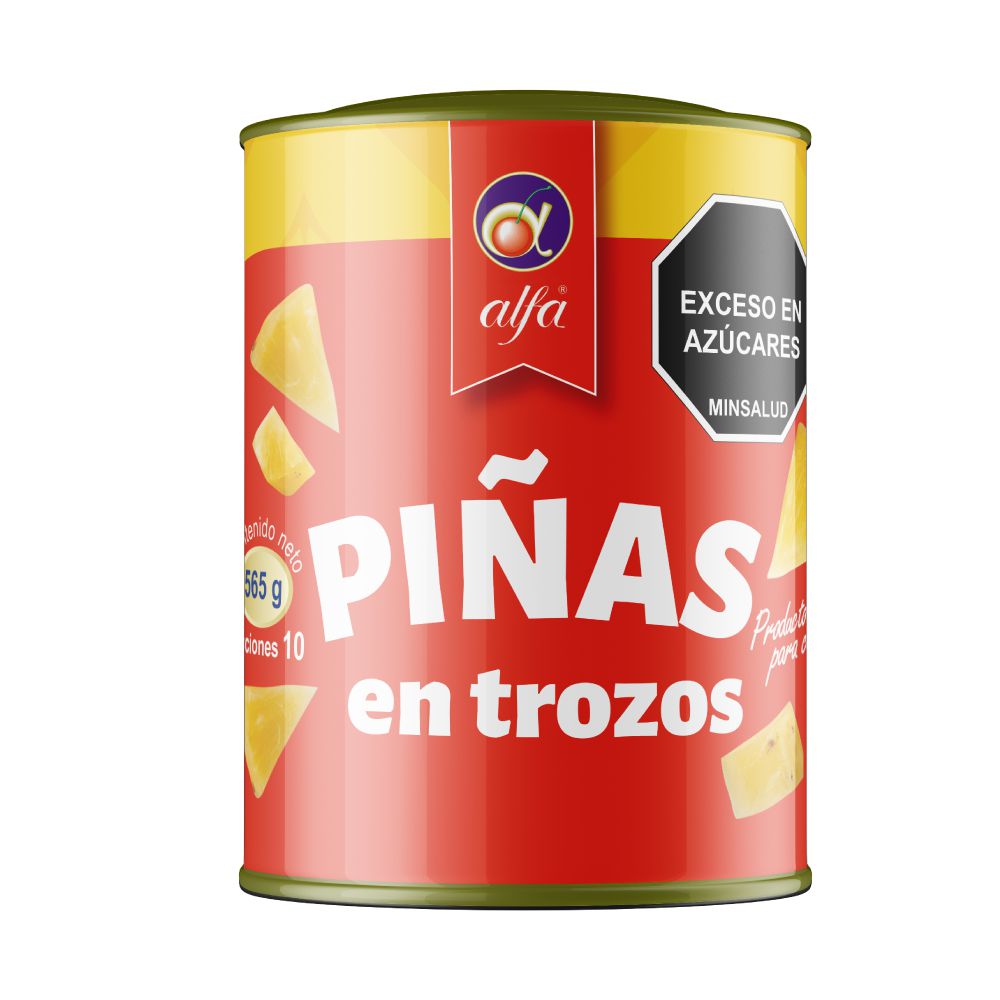 Piña trozos ALFA frutas en almíbar (340  gr) img #1
