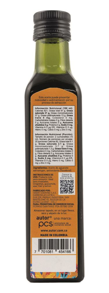 Aceite de aguacate AUTOR extra virgen (250  gr) img #3