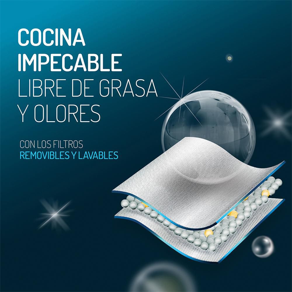 Campana Pared MABE 60.000 cm x 8.500 cm Capacidad de extracción de 210 m³ / hr CM6040XV0 Inox img #4