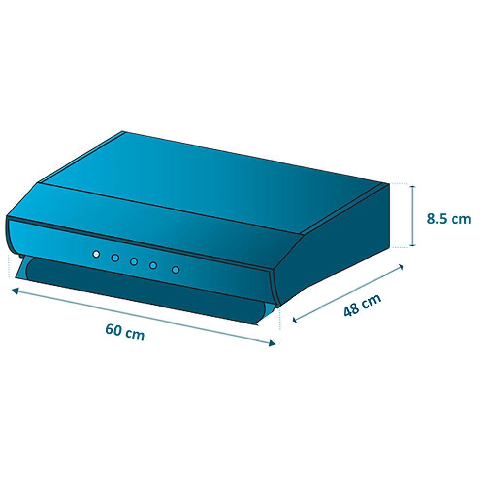 Campana Pared MABE 60.000 cm x 8.500 cm Capacidad de extracción de 210 m³ / hr CM6040XV0 Inox img #7