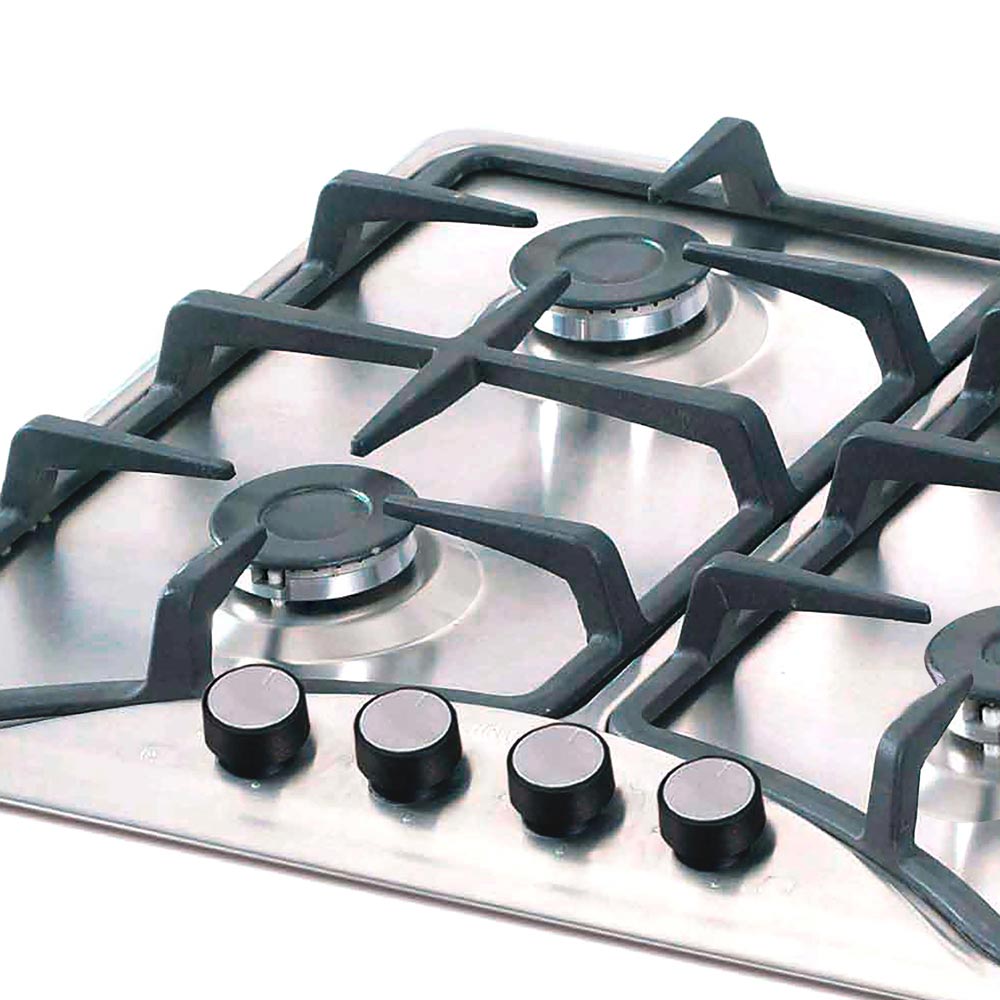 Estufa de empotrar Challenger 58.5 cm 4 Puestos Gas Natural SD6140 Plateado img #3