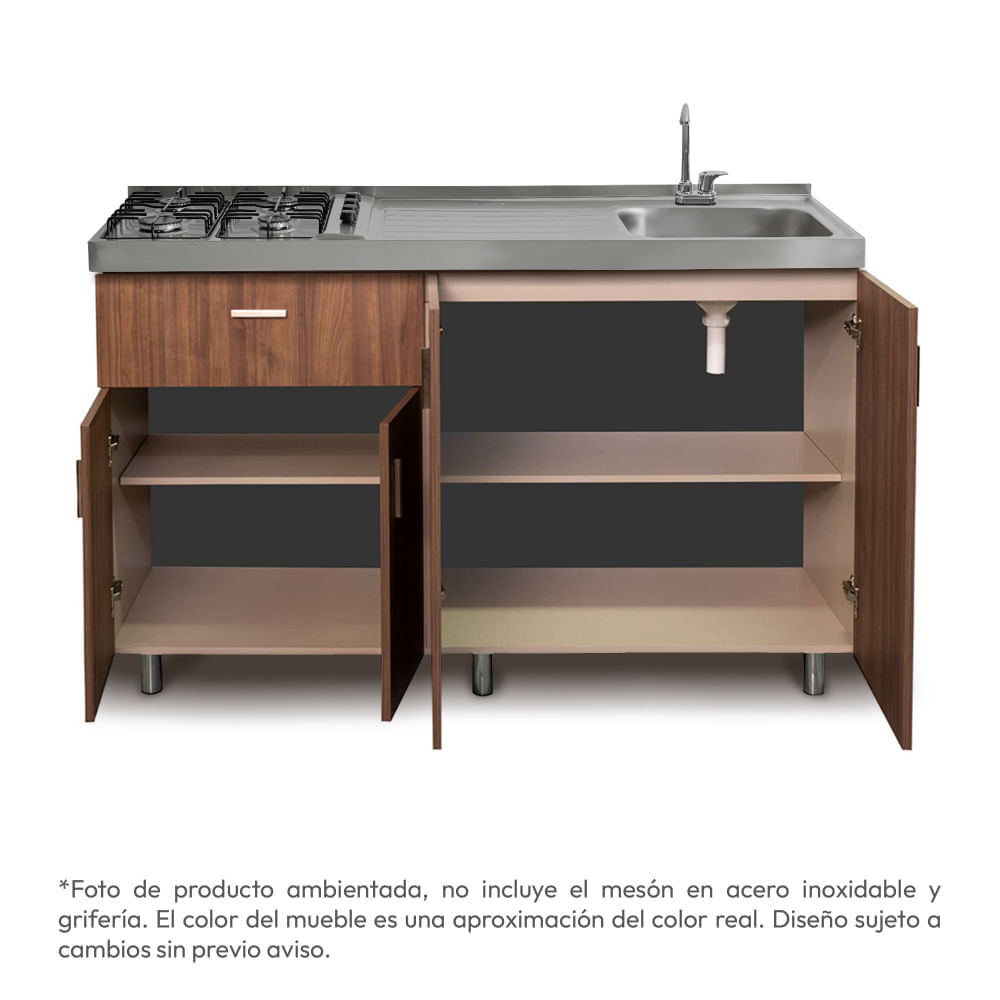 Mueble Inferior de cocina Challenger 4 puertas 1 cajón 1.5 M SA23150MBD Nola img #6