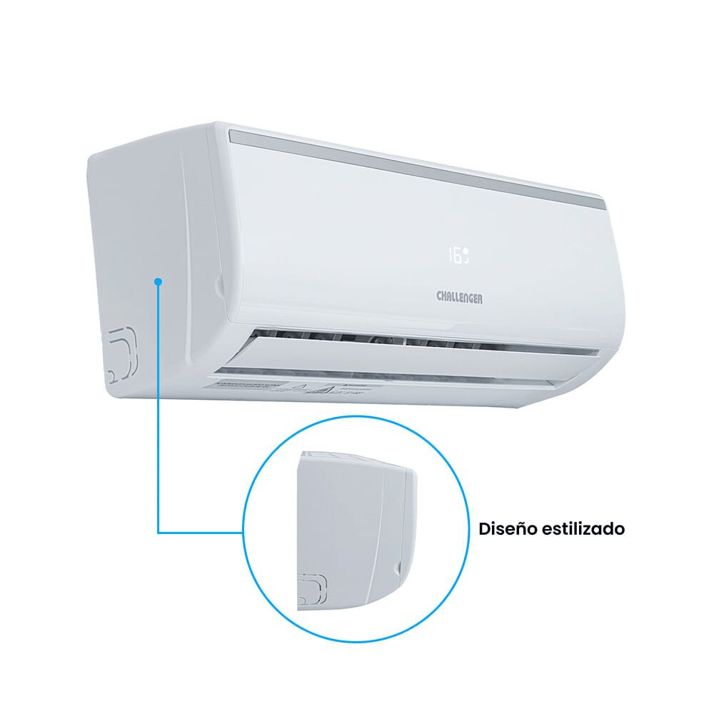 Aire Acondicionado Challenger 9000 BTU Tipo Split Convencional 110V CA 9KBL1-2 Blanco img #6