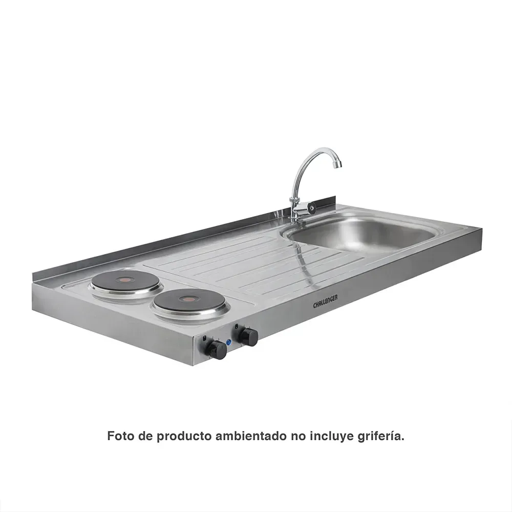 Mesón Eléctrico Challenger Lavaplatos Derecho 120 cm MD 1121 EI S Inox img #8