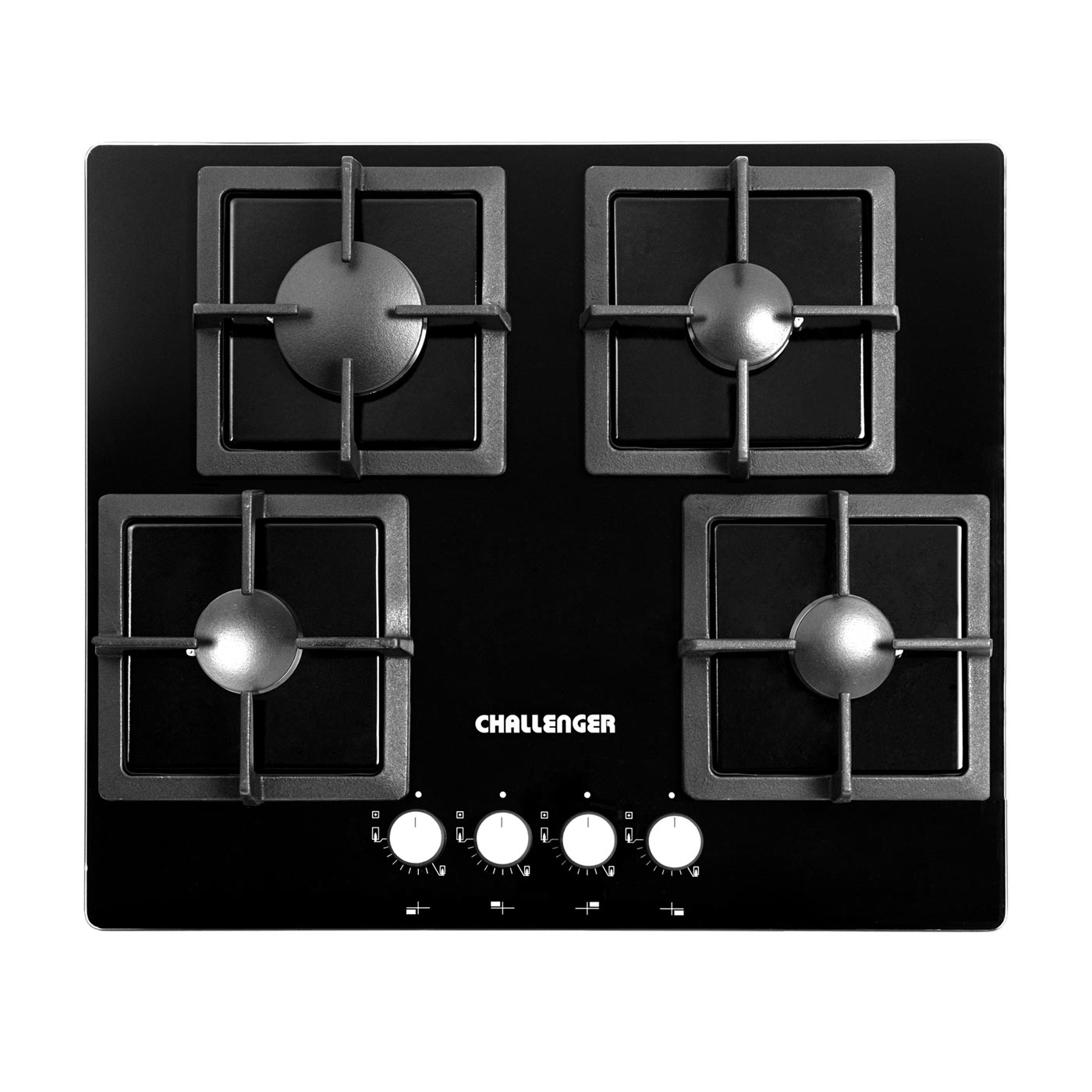 Estufa de empotrar Challenger 60 cm 4 Puestos Gas Natural SQ6762 Negro img #3